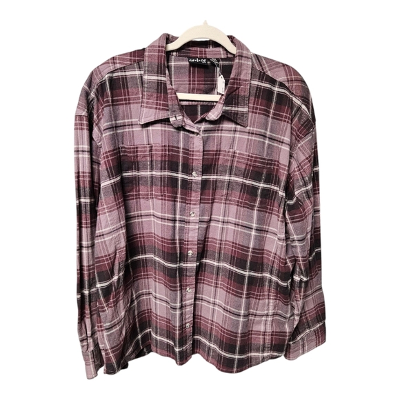 Plaid Button-Up Shirt - Picture 1 of 3